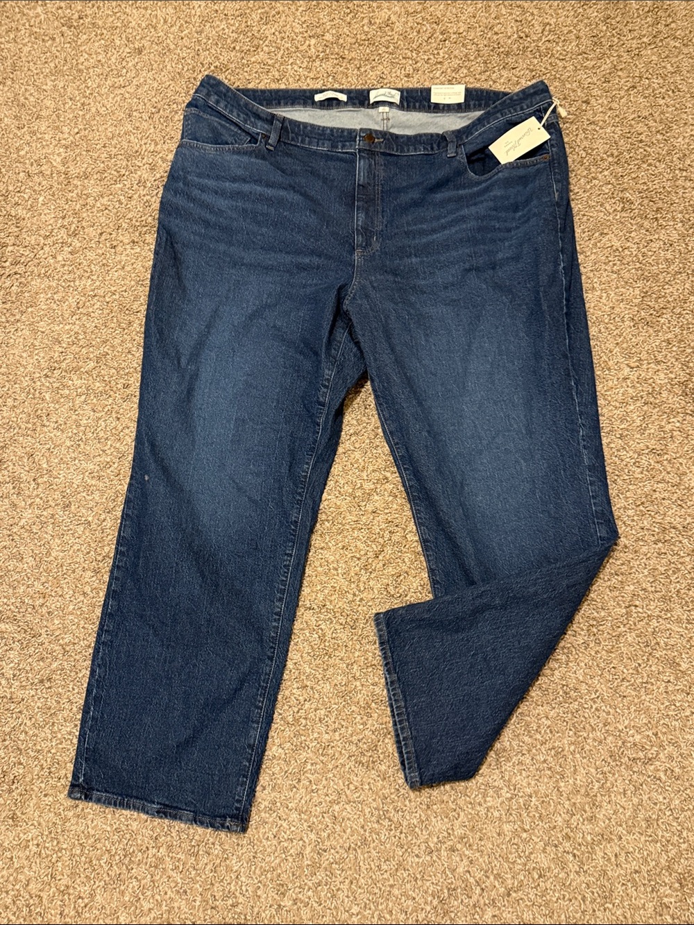NWT Universal Thread High Rise 90s Women's Straight Leg Dark Blue Jeans